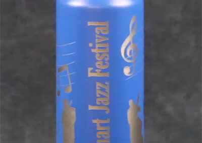 Laser-etched insulated beverage bottles by Bolt Laserworks