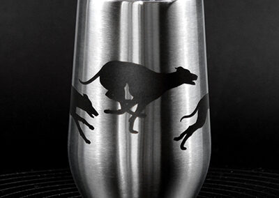 Laser-etched insulated tumbler by Bolt Laserworks