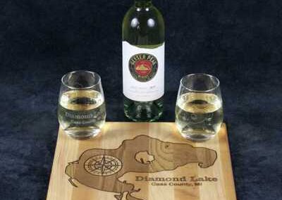 Laser-etched Serving Trays and Glassware by Bolt Laserworks