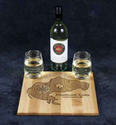 Laser-etched Serving Trays and Glassware by Bolt Laserworks